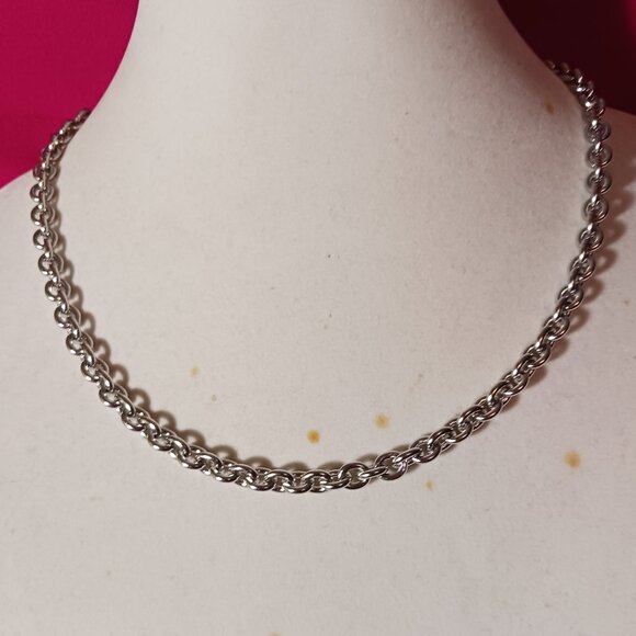 Trendy Women’s Heart Charm Pendant Stainless Steel 18 inch Necklace NWOT - Picture 5 of 7